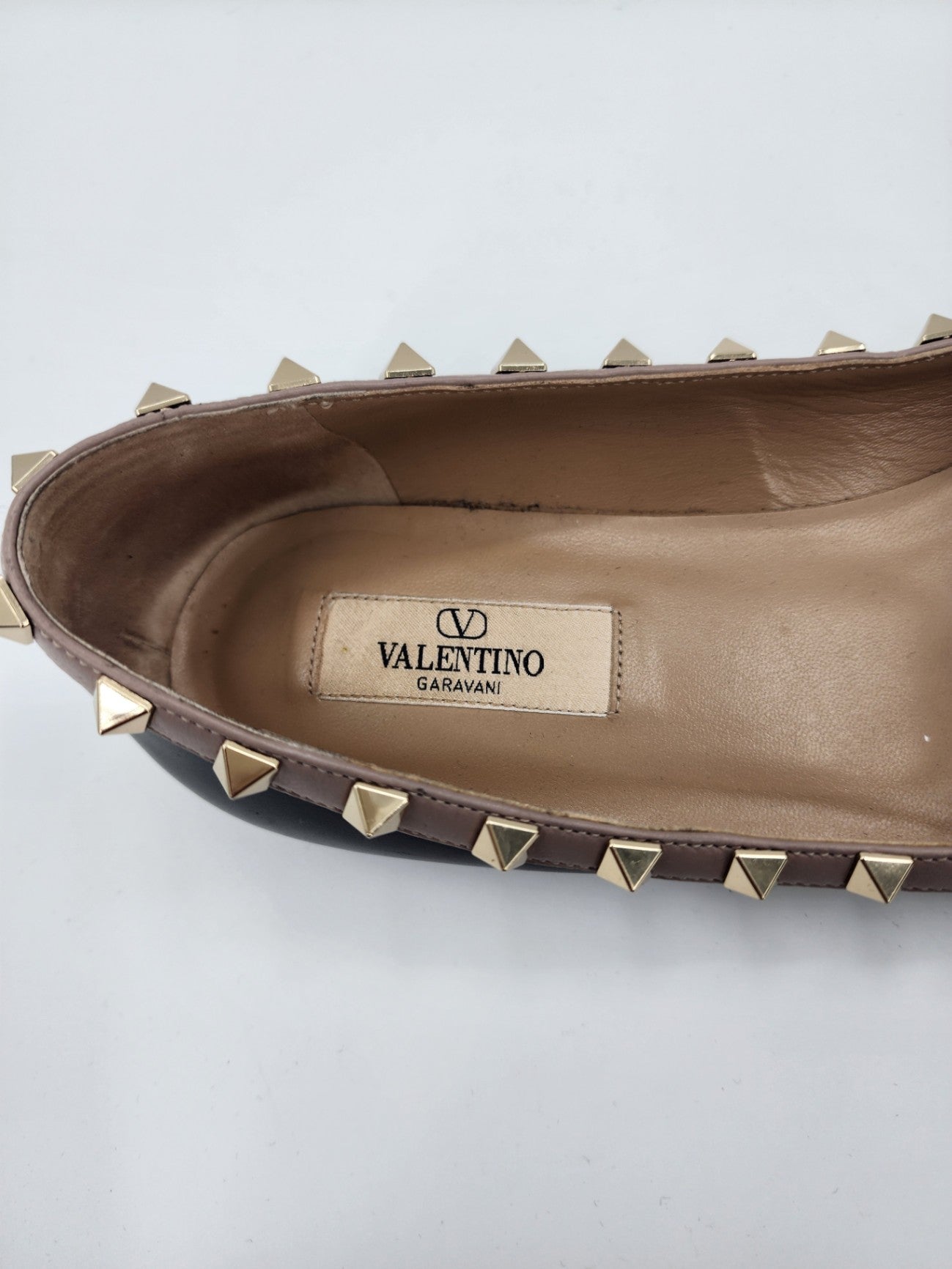 Valentino Leather Solid Ballet Flats Black Flat Shoes Women Casual Size UK 5.5