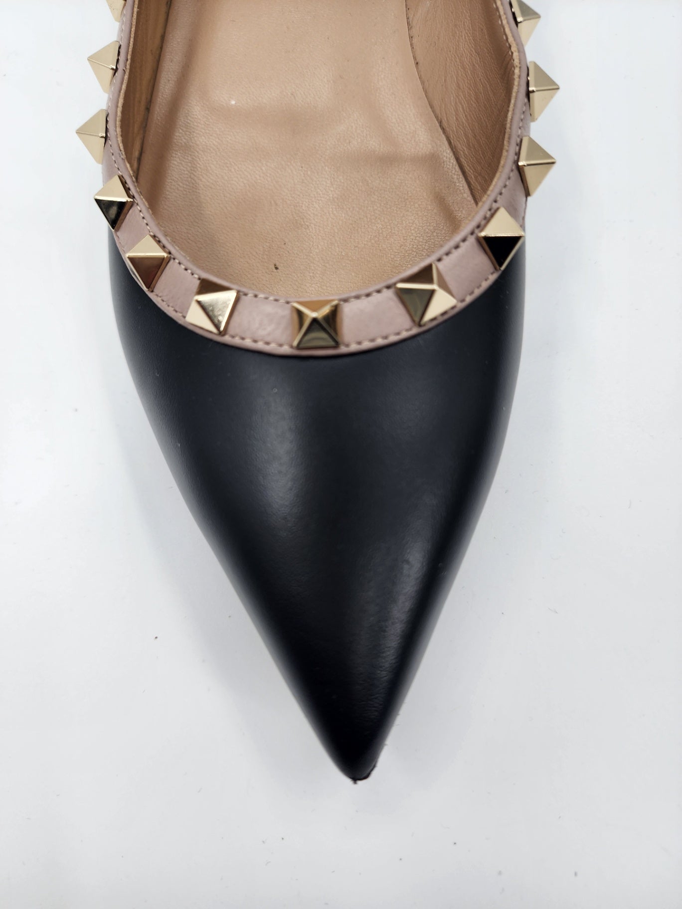 Valentino Leather Solid Ballet Flats Black Flat Shoes Women Casual Size UK 5.5