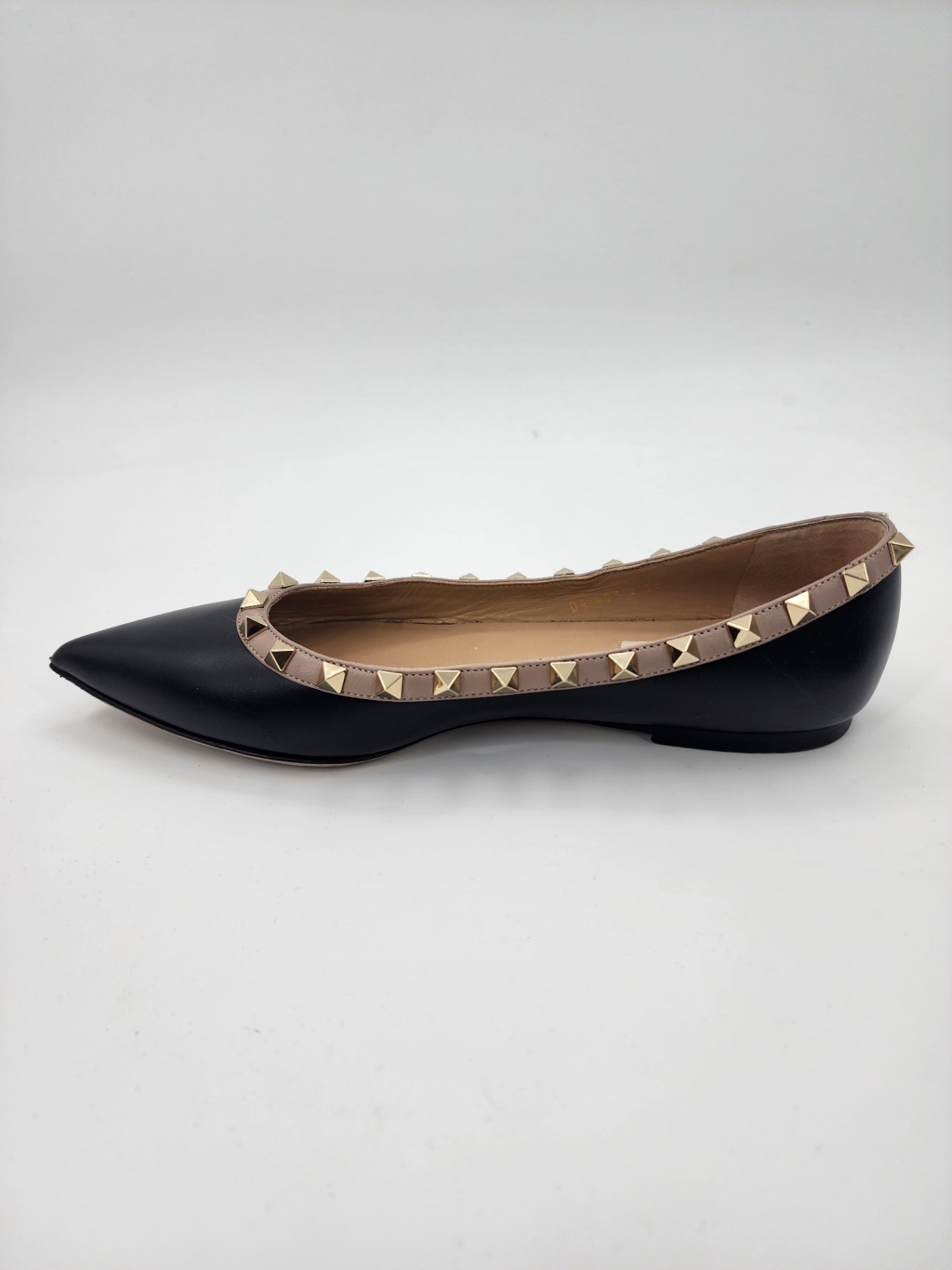 Valentino Leather Solid Ballet Flats Black Flat Shoes Women Casual Size UK 5.5