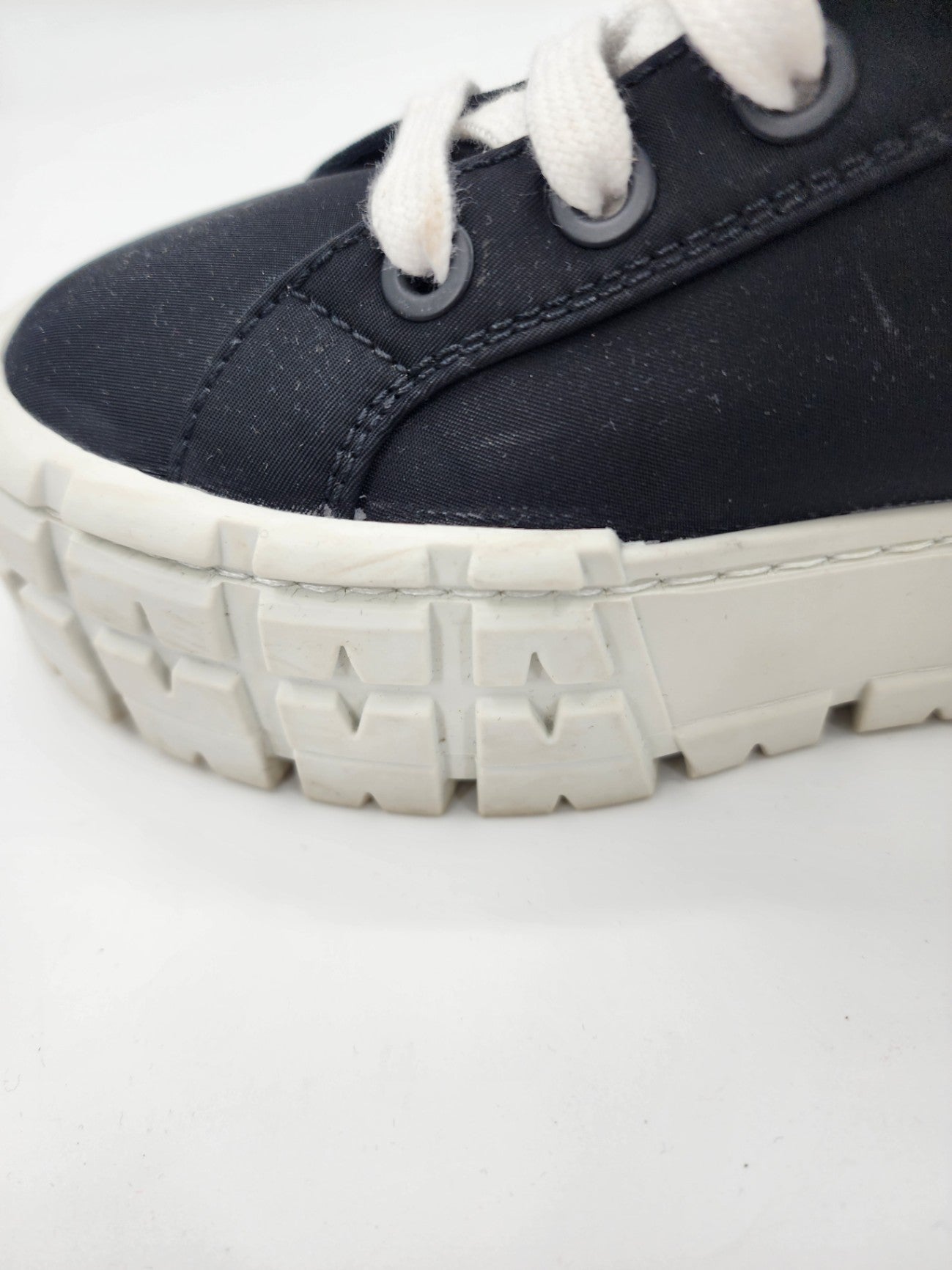 Prada Nylon Solid High-Top Trainers Black Trainer Unisex Adults Solid Size UK 5
