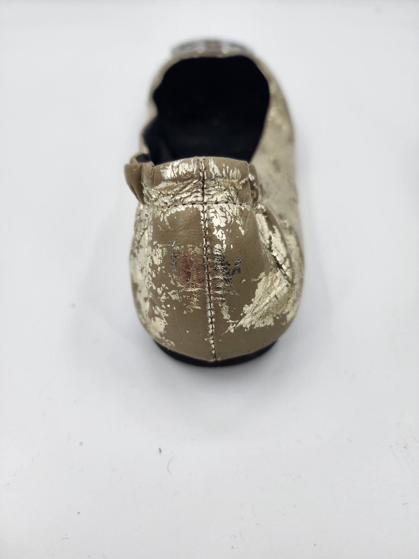 Tory Burch Leather Solid Ballet Flats Gold Flats Women Casual Solid Size UK 6