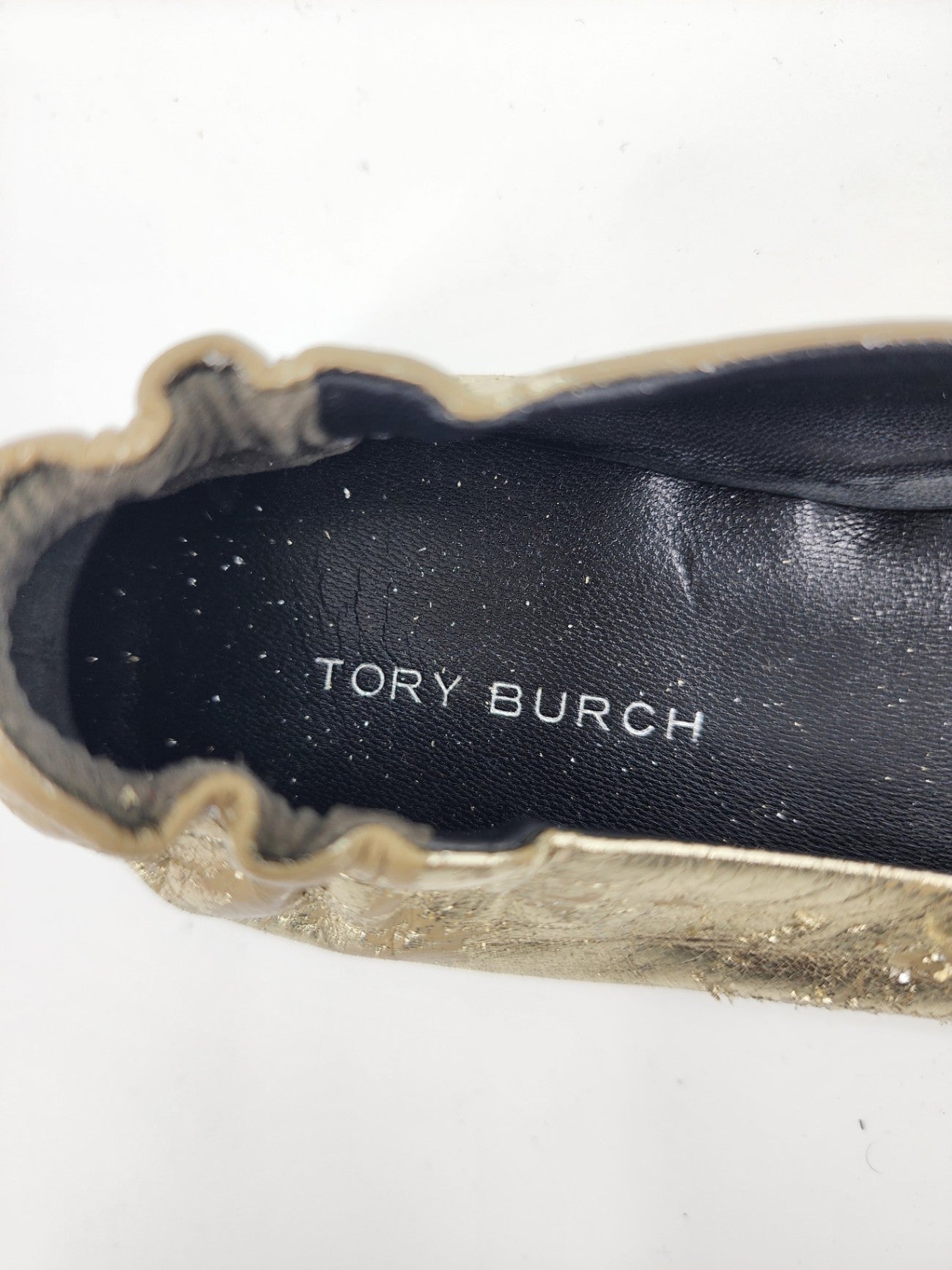 Tory Burch Leather Solid Ballet Flats Gold Flats Women Casual Solid Size UK 6