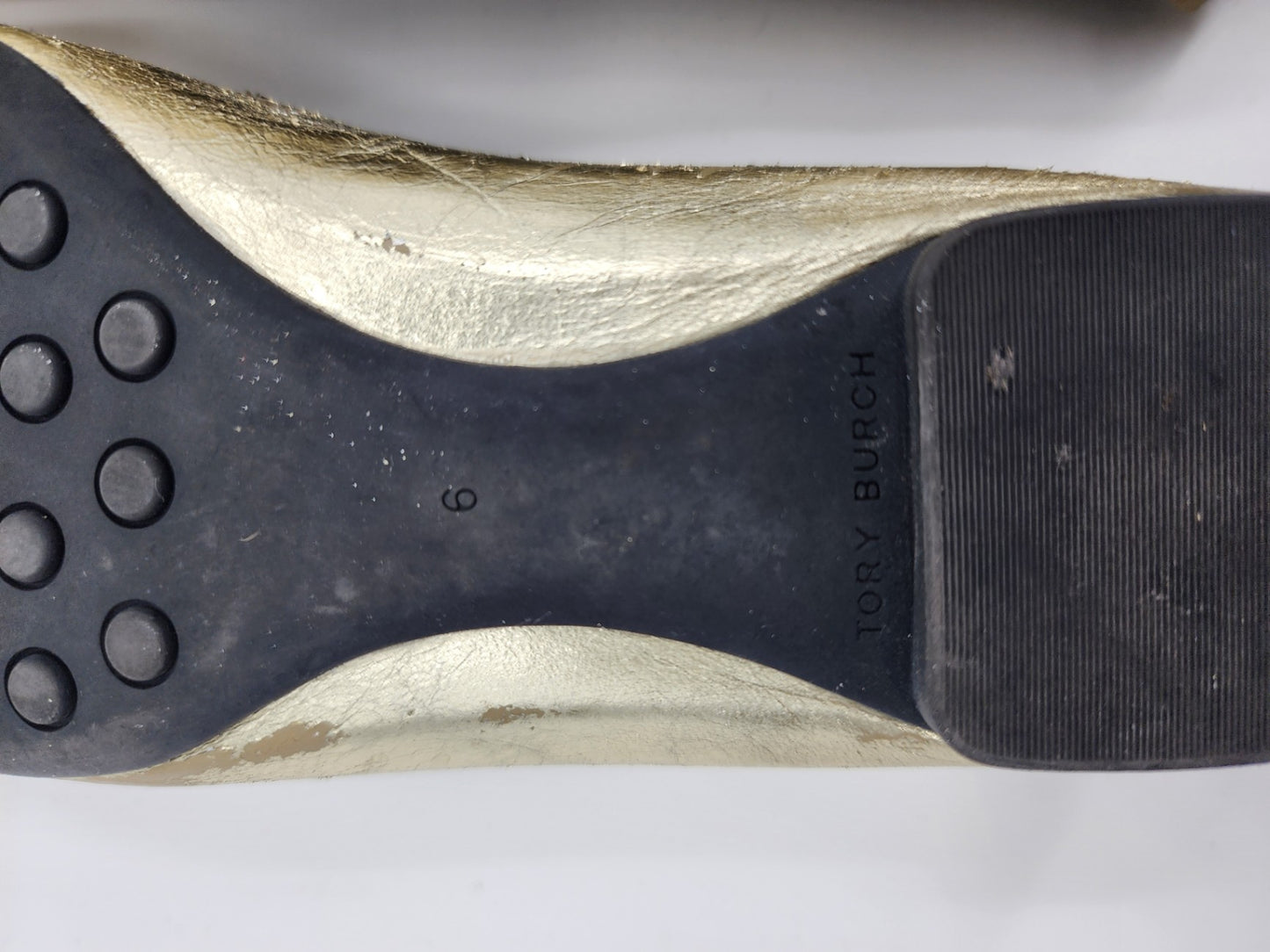 Tory Burch Leather Solid Ballet Flats Gold Flats Women Casual Solid Size UK 6