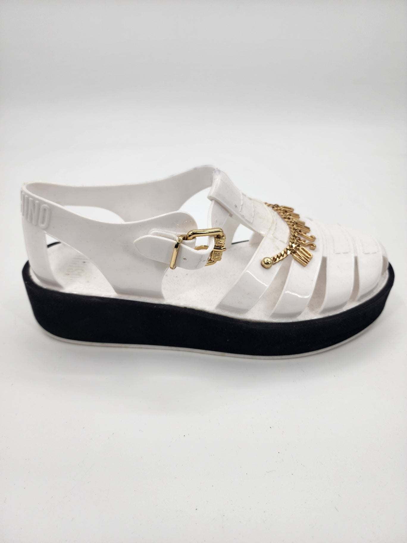 Moschino Jelly Solid Platform White Casual Women's Sandals - Size EU 39