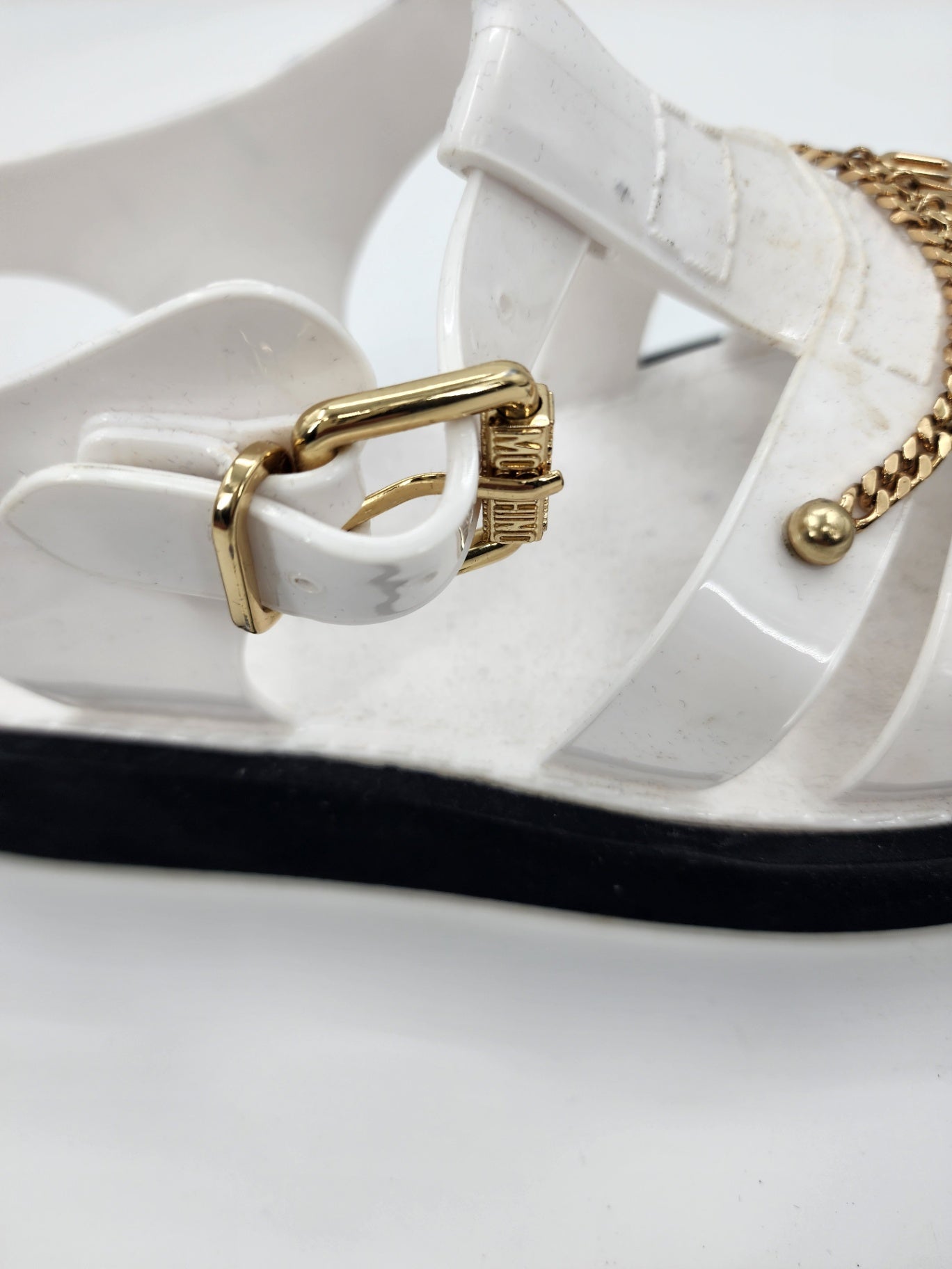 Moschino Jelly Solid Platform White Casual Women's Sandals - Size EU 39