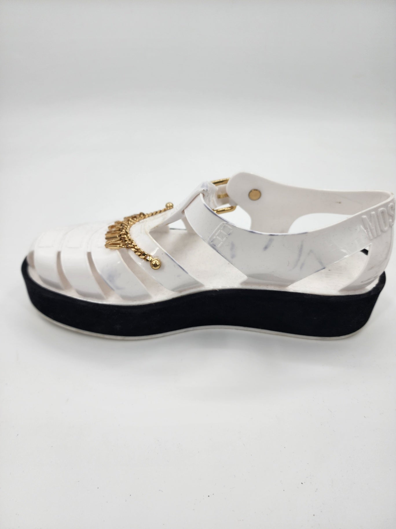Moschino Jelly Solid Platform White Casual Women's Sandals - Size EU 39