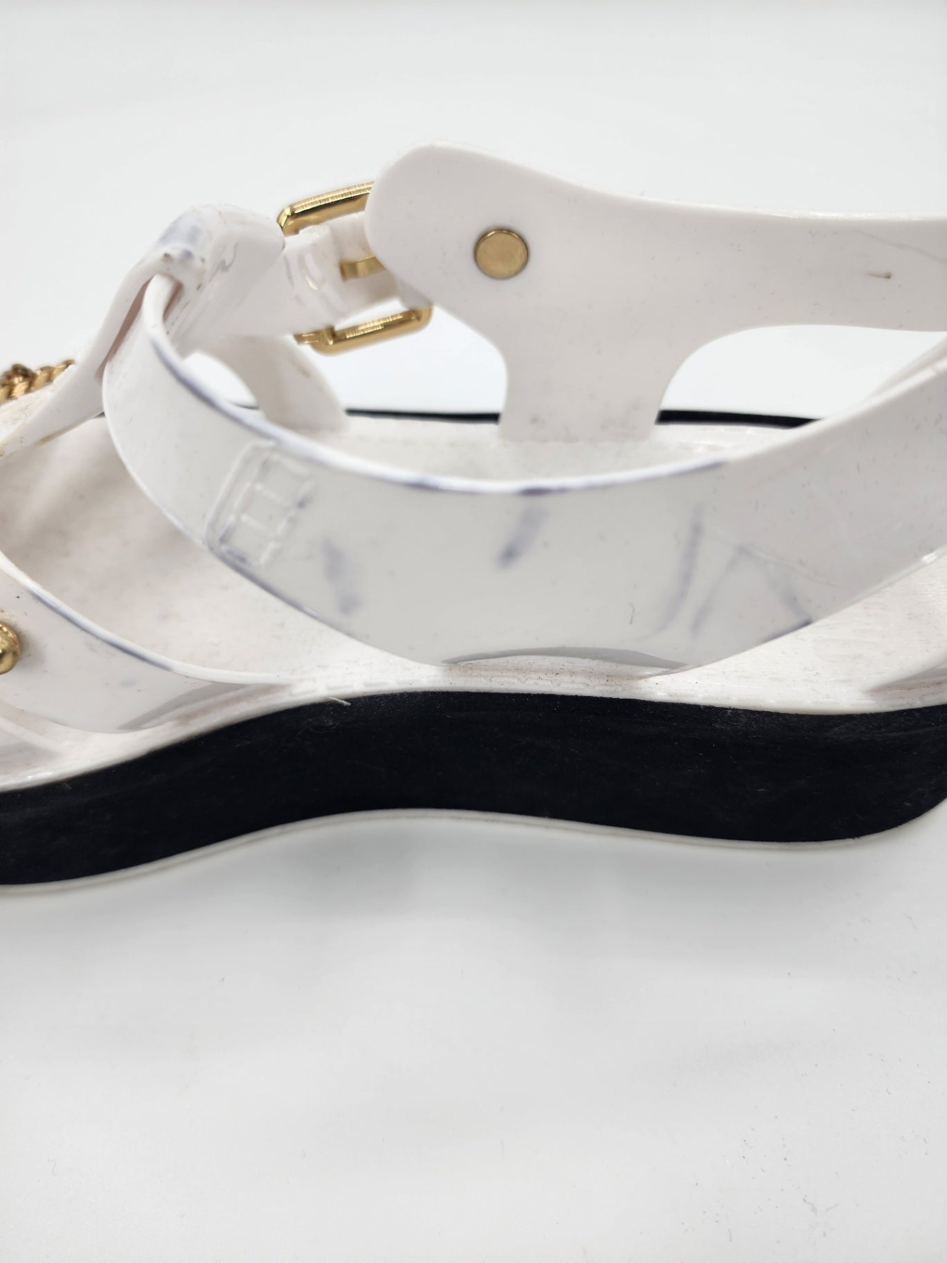 Moschino Jelly Solid Platform White Casual Women's Sandals - Size EU 39
