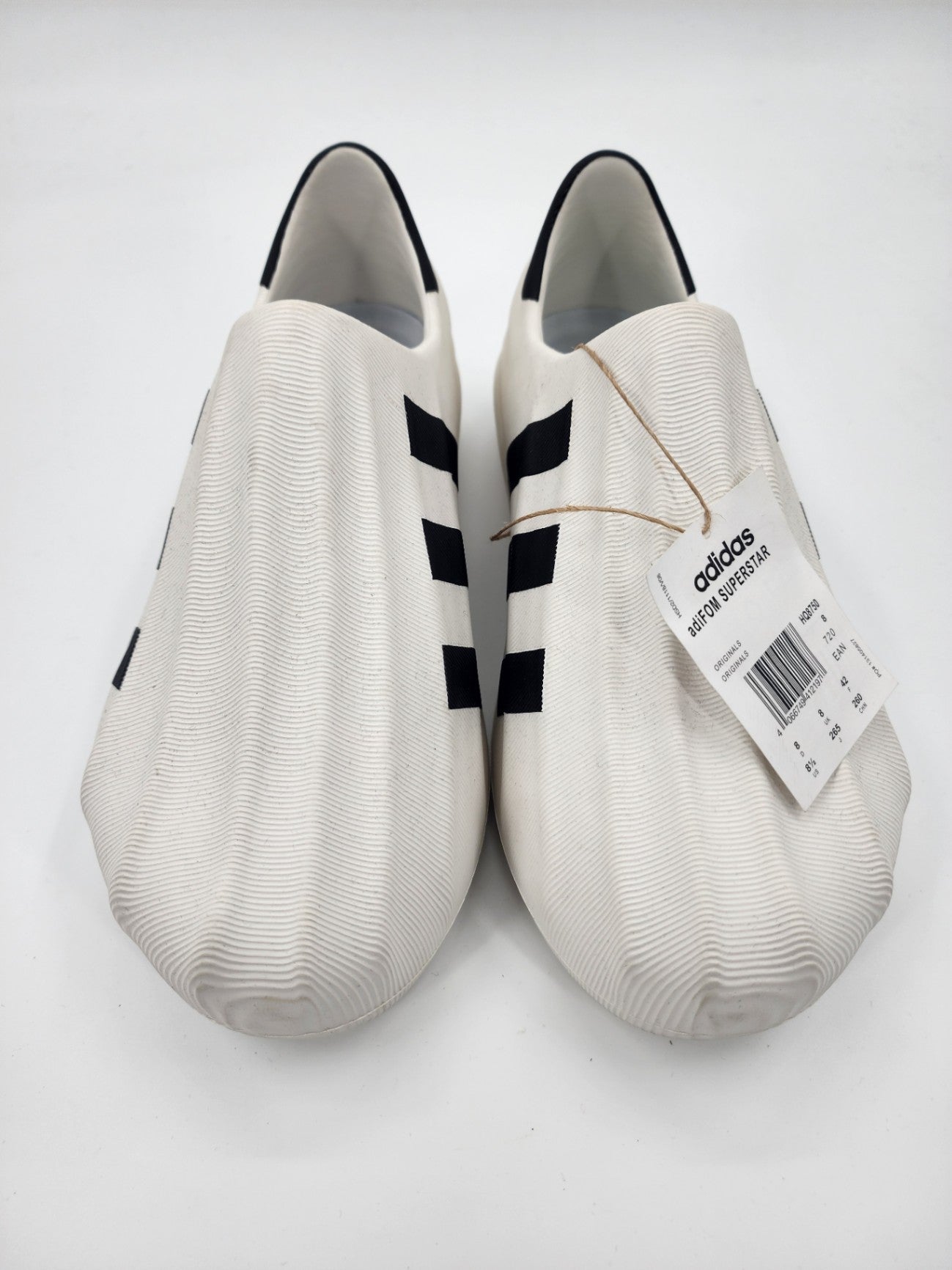 New Adidas Foam Solid Slip-On Shoes White Casual Unisex Adults Casual Size UK 8