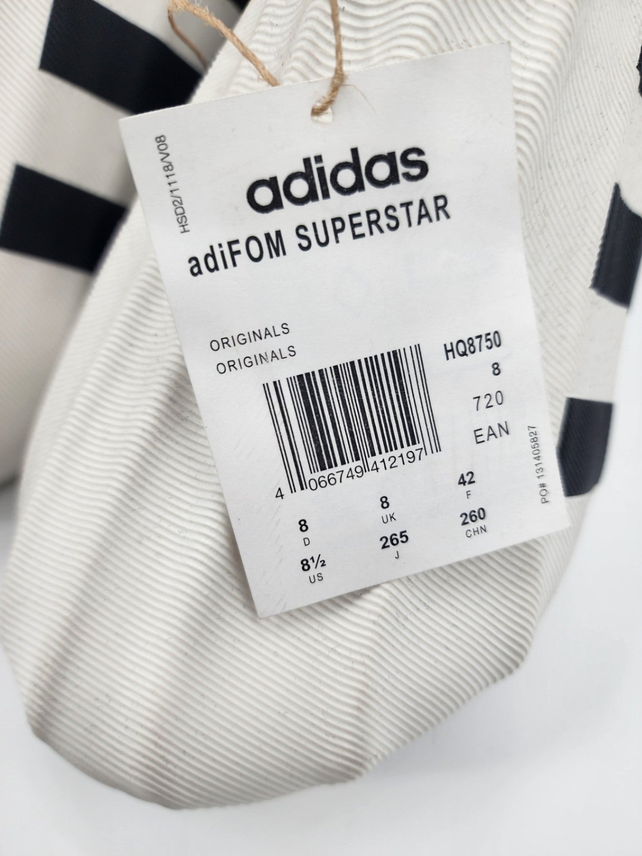 New Adidas Foam Solid Slip-On Shoes White Casual Unisex Adults Casual Size UK 8