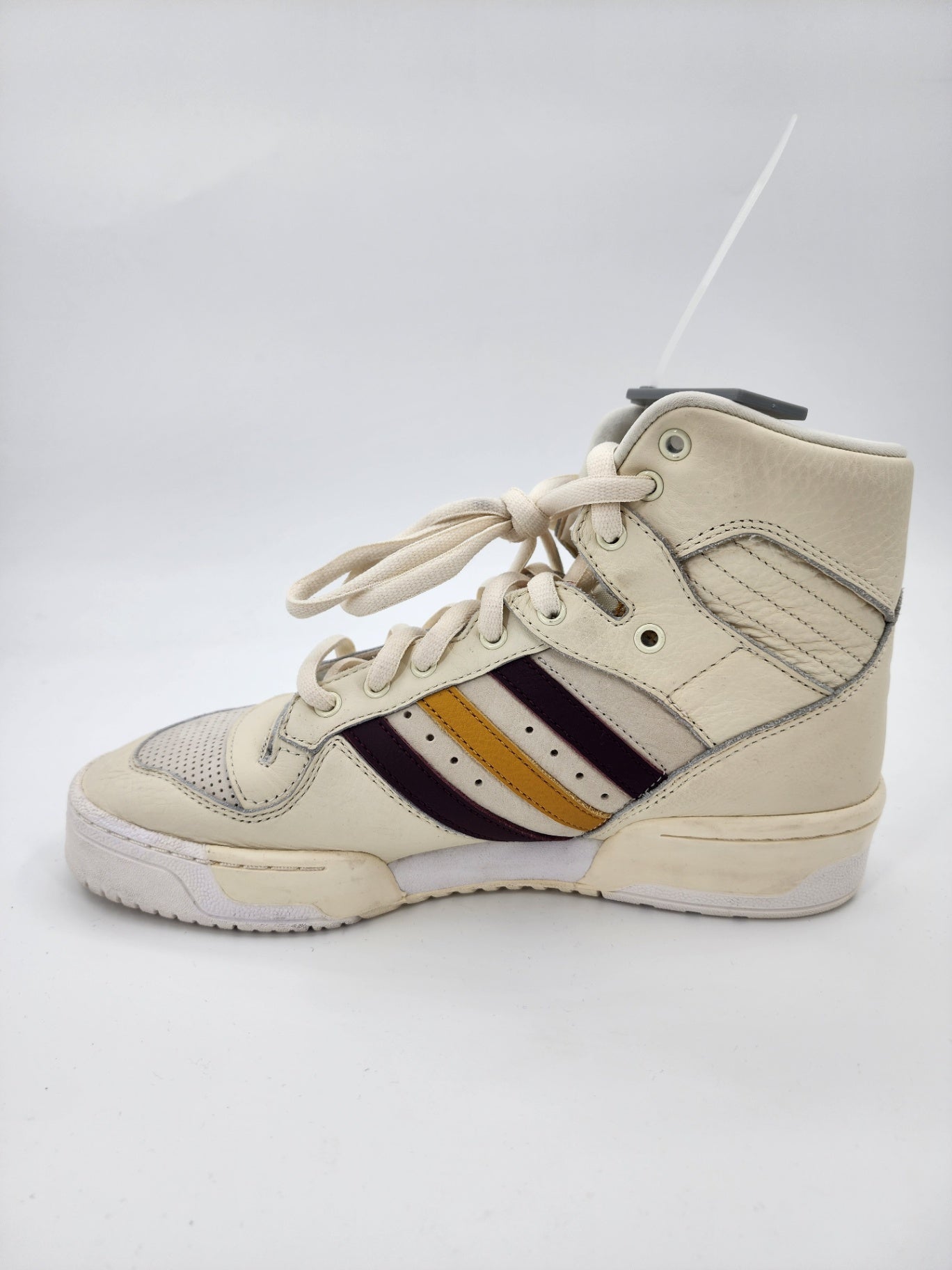 New Adidas Leather Solid High-Top Casual Cream Adidas Originals Solid Size UK 8