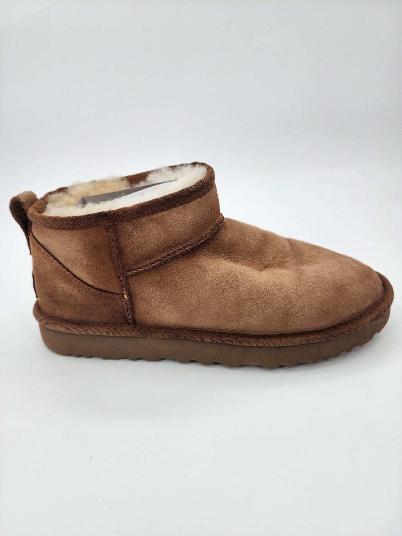 New UGG Sheepskin Solid Classic Mini Chestnut Boot Women Solid Winter Size UK 6
