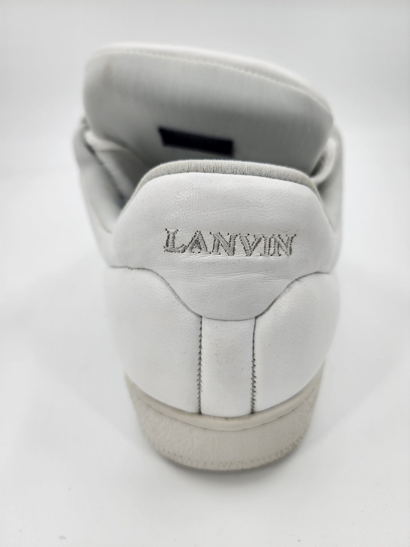 Lanvin Leather Solid Sneaker Walking White Lanvin Sneakers Men Casual Size UK 9