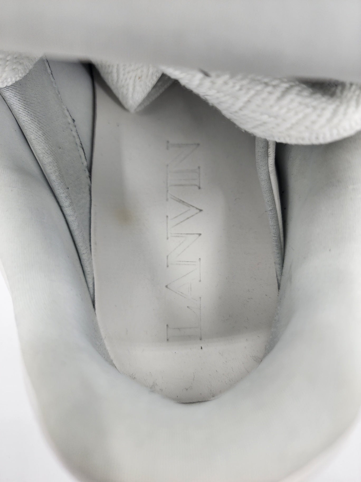 Lanvin Leather Solid Sneaker Walking White Lanvin Sneakers Men Casual Size UK 9