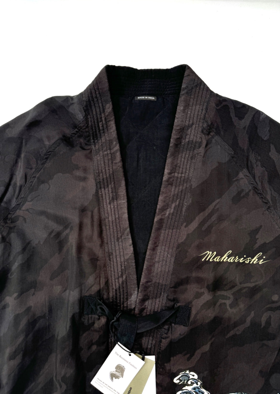 Maharishi Cupro Reversible Kimono Hip Length Subdued Night/Black Jacket M