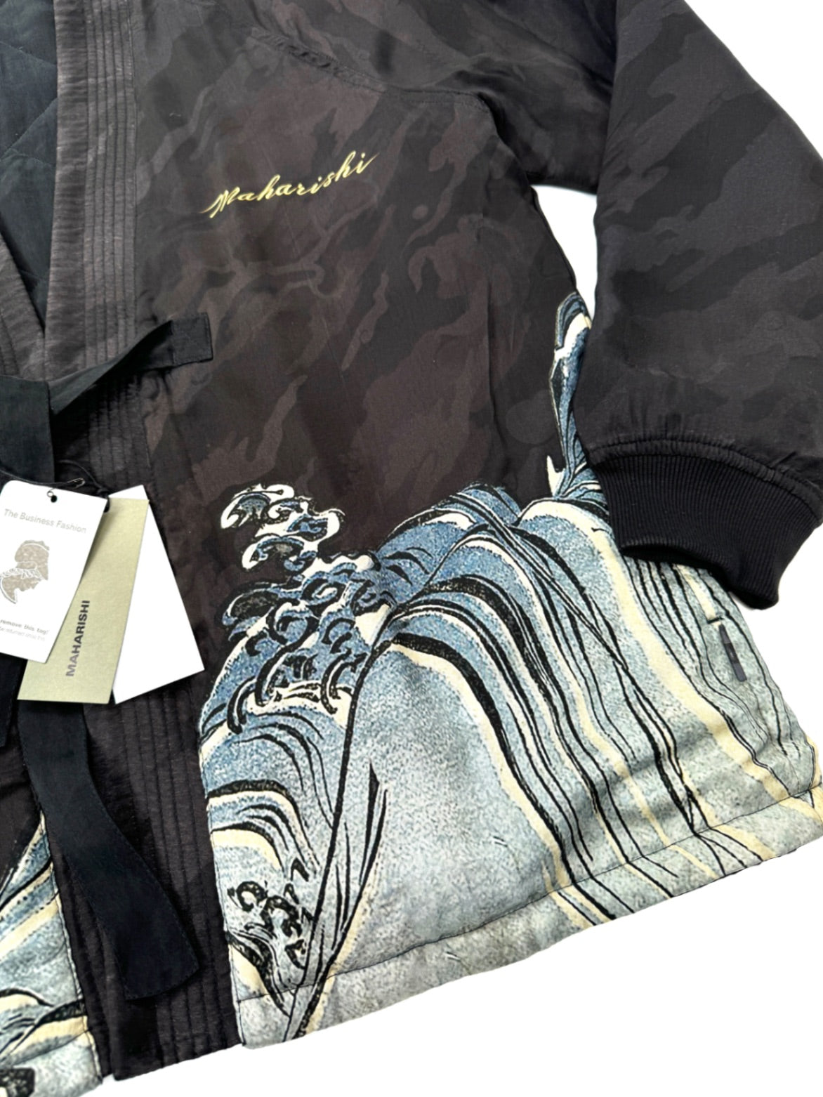 Maharishi Cupro Reversible Kimono Hip Length Subdued Night/Black Jacket M