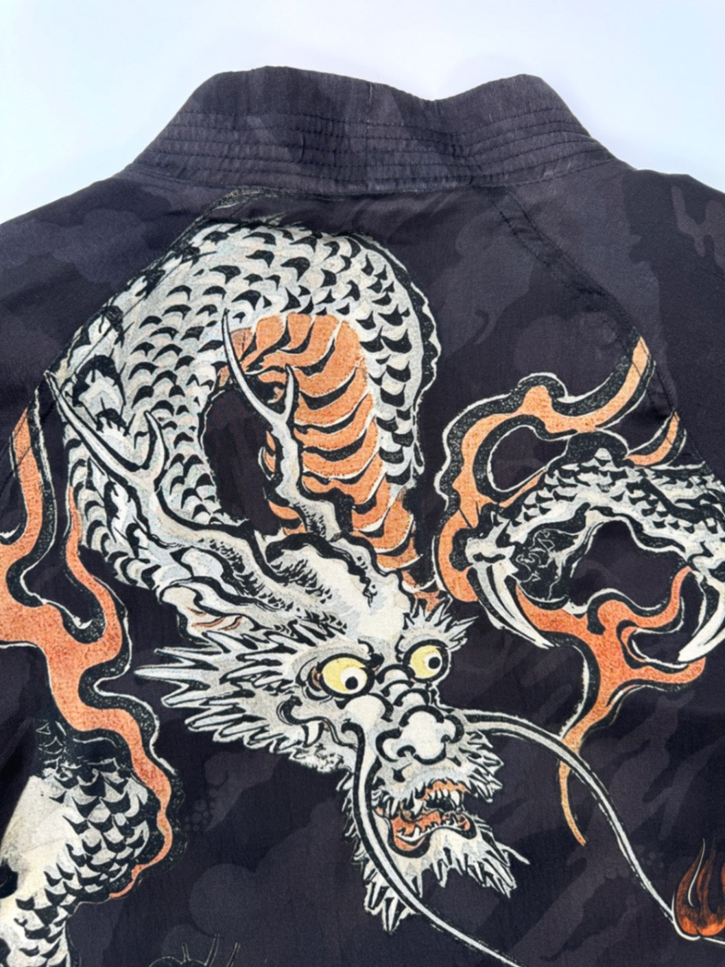 Maharishi Cupro Reversible Kimono Hip Length Subdued Night/Black Jacket M