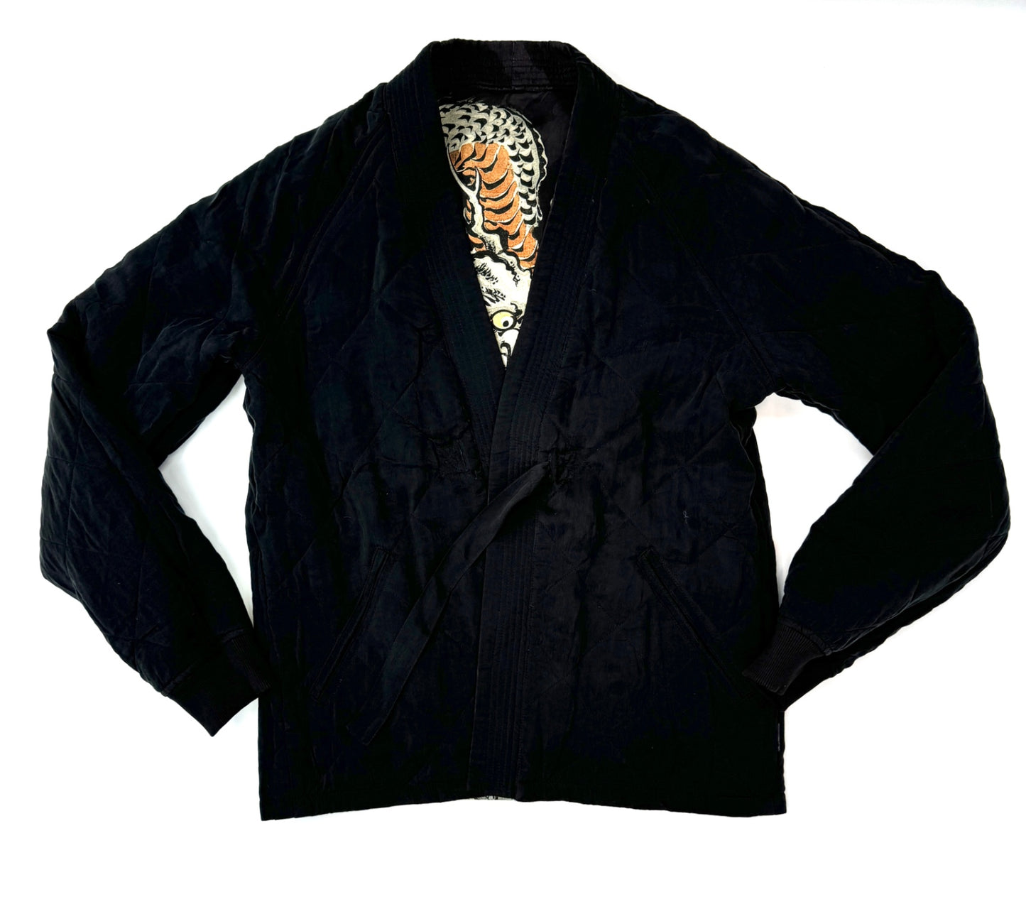 Maharishi Cupro Reversible Kimono Hip Length Subdued Night/Black Jacket M