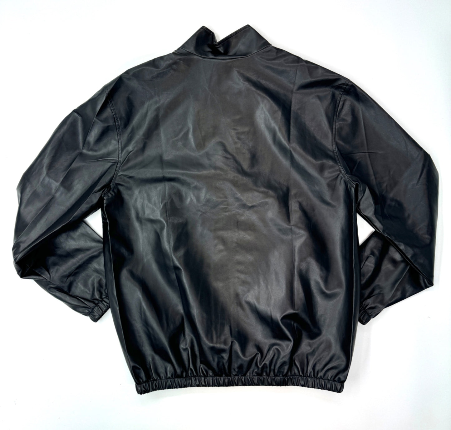 Opening Ceremony Faux Leather Track Jacket Regular Black Jacket Unisex Casual S