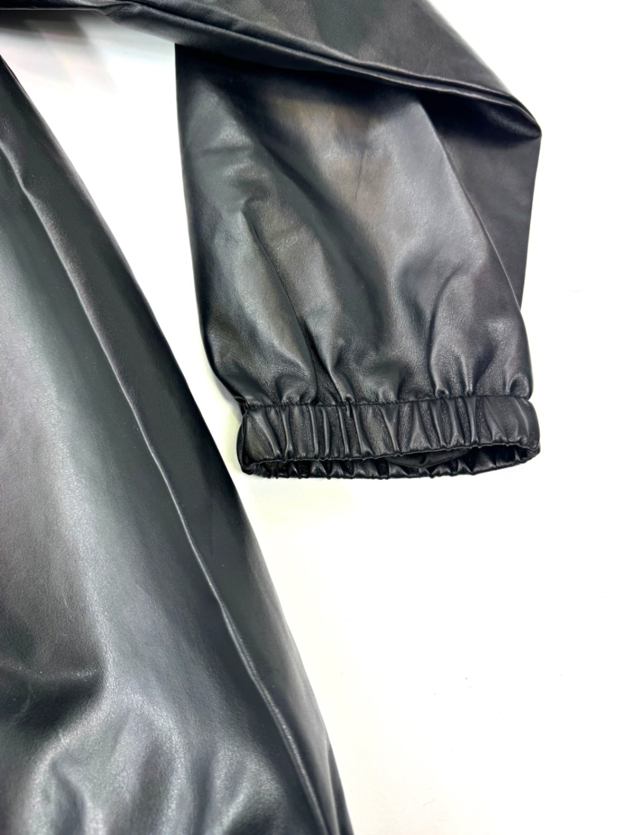 Opening Ceremony Faux Leather Track Jacket Regular Black Jacket Unisex Casual S
