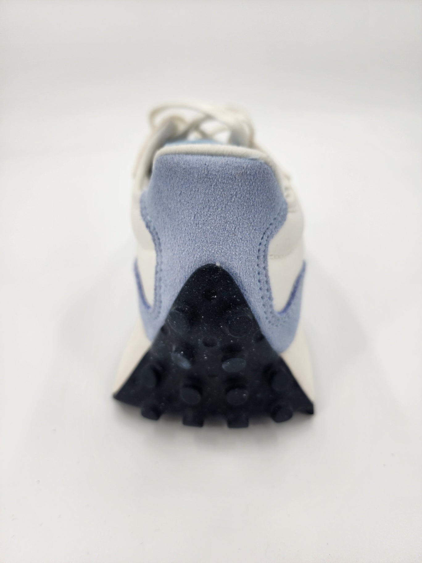 New Balance Suede/Synthetic Solid Trainer Walking White/Blue 327 Size UK 5