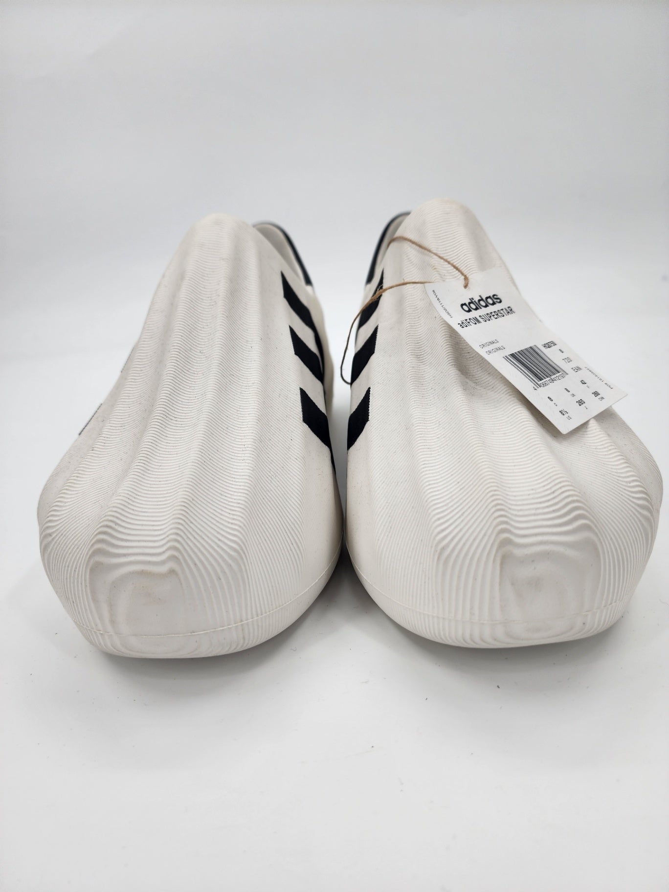 New Adidas Foam Solid Slip-On Shoes White Casual Unisex Adults Casual Size UK 8