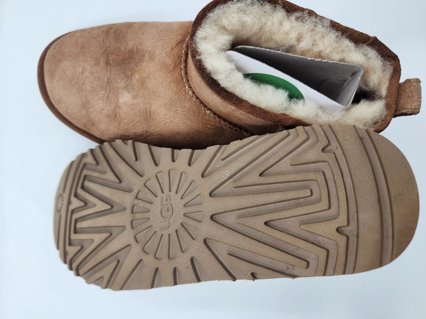 New UGG Sheepskin Solid Classic Mini Chestnut Boot Women Solid Winter Size UK 6