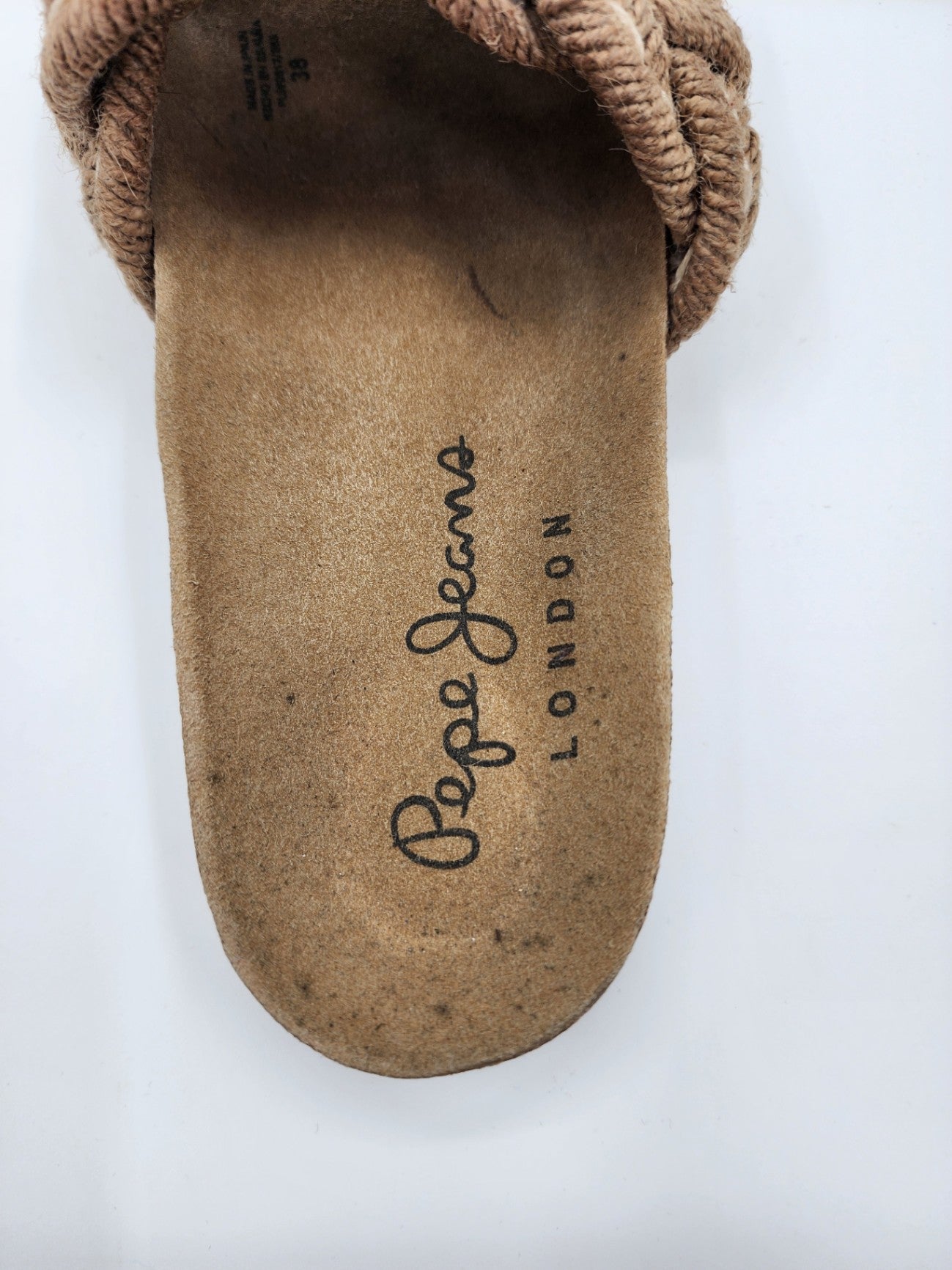 New Pepe Jeans Rope Flat Sandals - Casual Brown (Size 5) Women Casual Size UK 5