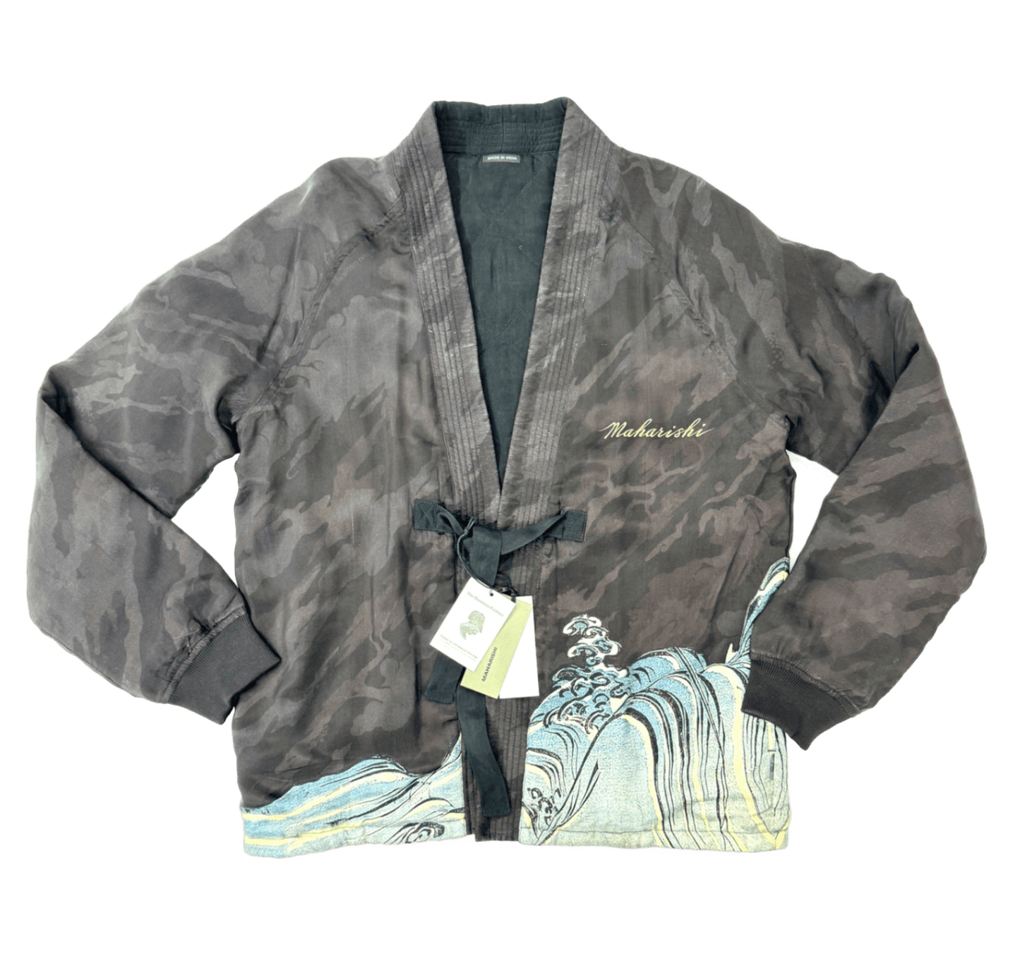 Maharishi Cupro Reversible Kimono Hip Length Subdued Night/Black Jacket M