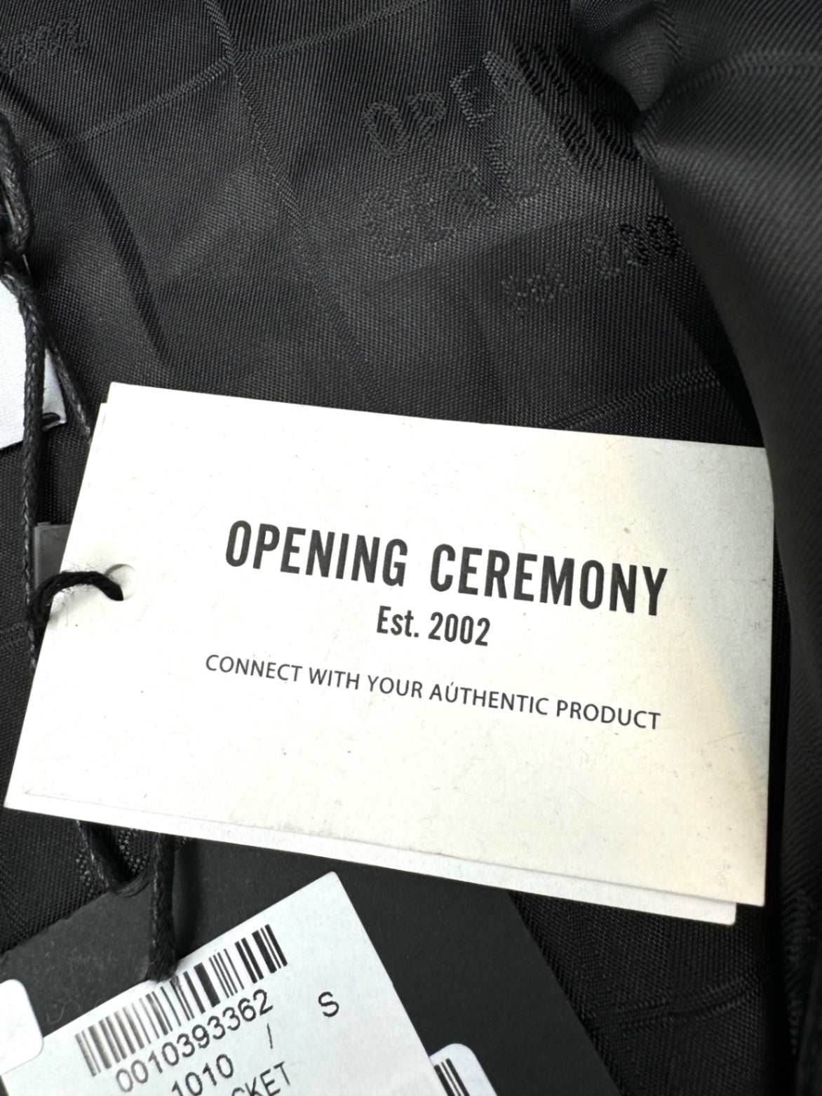 Opening Ceremony Faux Leather Track Jacket Regular Black Jacket Unisex Casual S